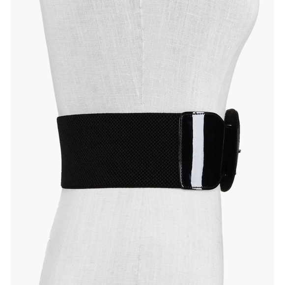 Lauren Ralph Lauren Black Patent Leather Waist Cincher Belt Sz S Fits S/M - Picture 10 of 10